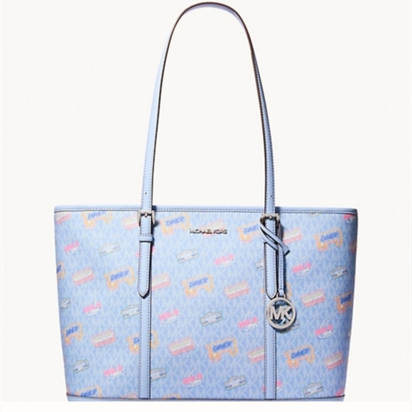 Michael Kors Sky Blue Signature Tote - Picture 3 of 14